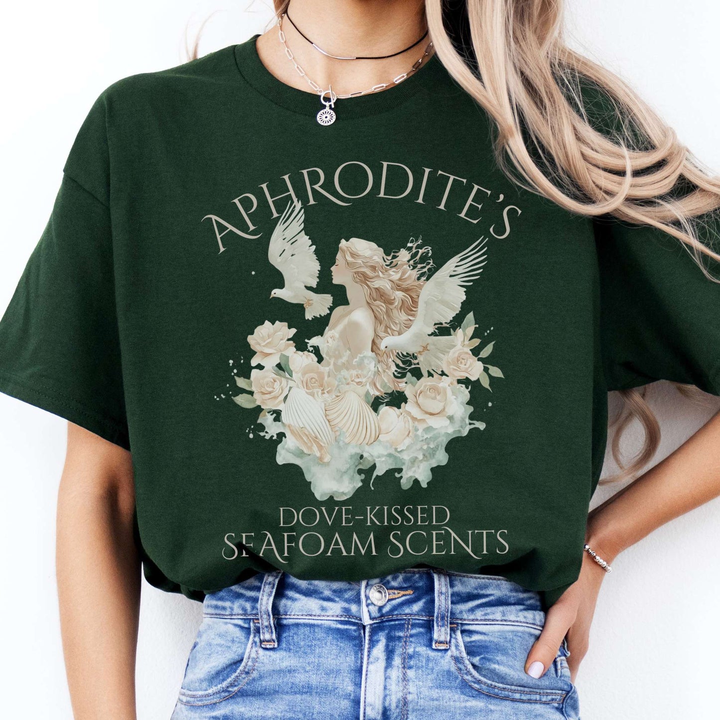 T-Shirts Aphrodite's Dove-Kissed Seafoam Scents  T-Shirt The Mystic Eden