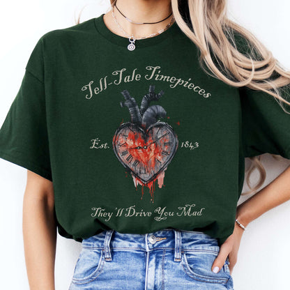 T-Shirts Tell-Tale Timepieces Edgar Allan Poe T-Shirt The Mystic Eden