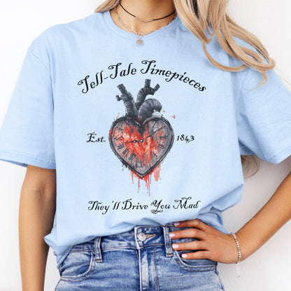 T-Shirts Tell-Tale Timepieces Edgar Allan Poe T-Shirt The Mystic Eden
