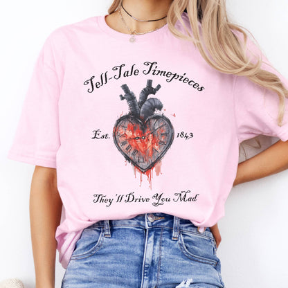 T-Shirts Tell-Tale Timepieces Edgar Allan Poe T-Shirt The Mystic Eden