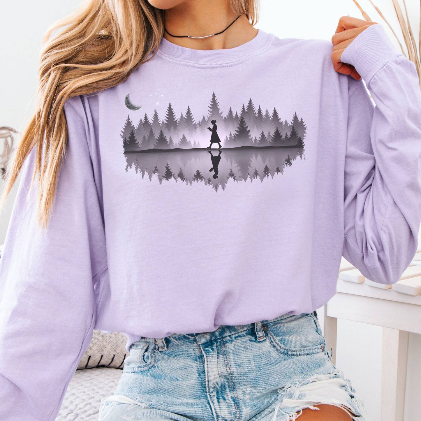 Long-sleeve Orchid / S Midnight Reader Long Sleeve The Mystic Eden