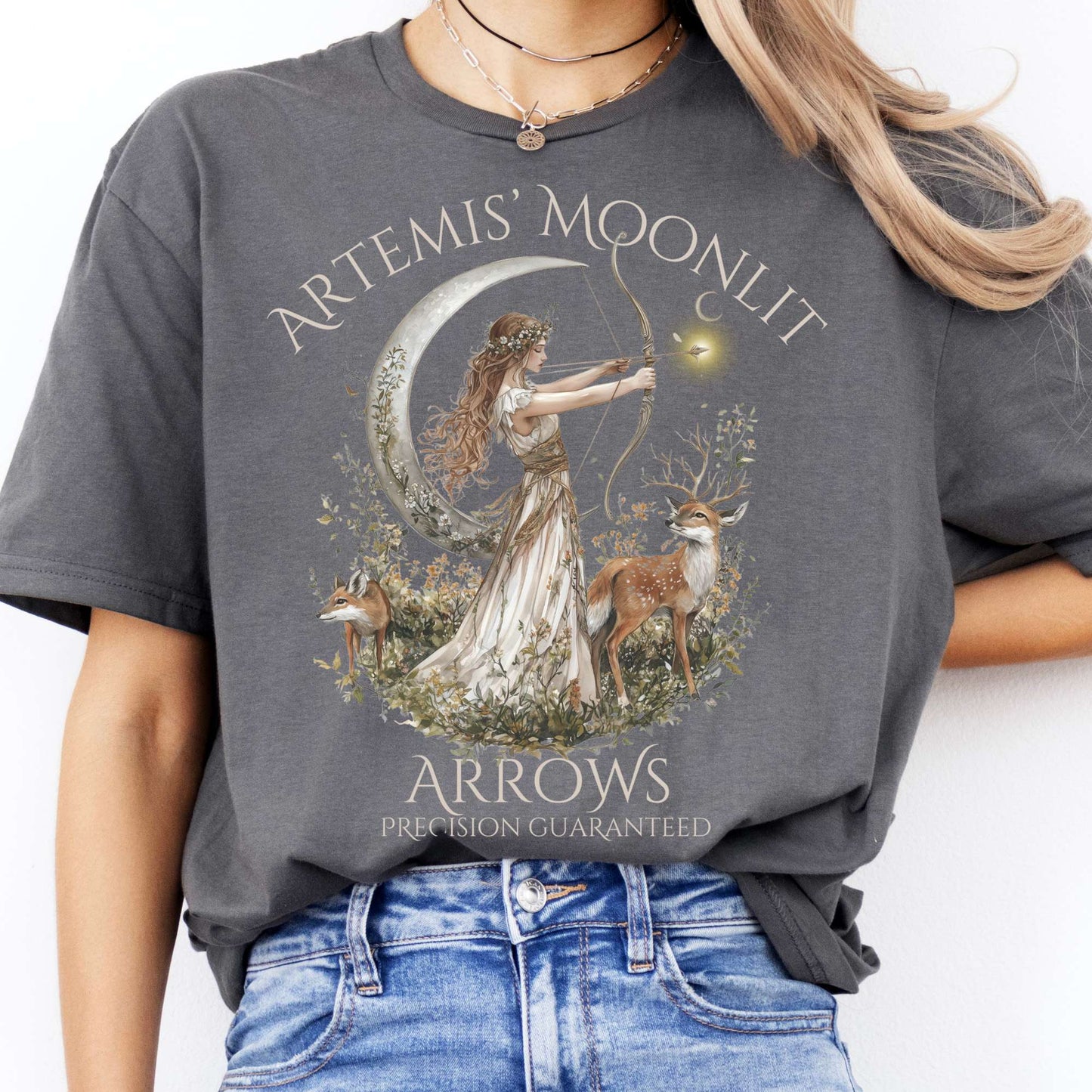 T-Shirt Artemis Moonlit Arrows T-Shirt The Mystic Eden