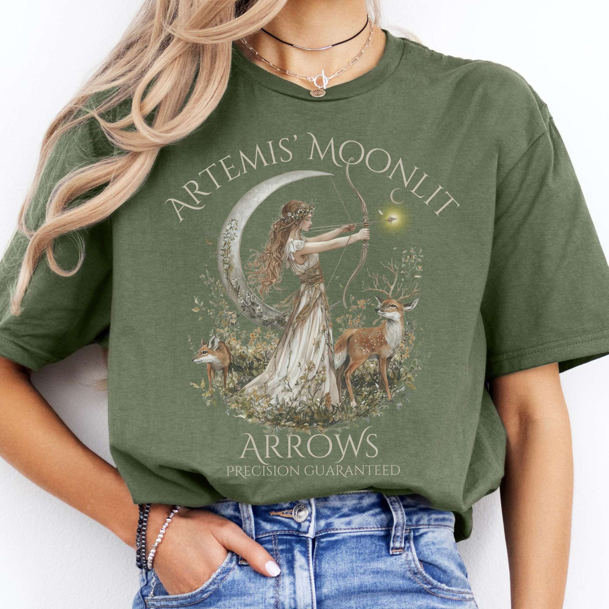 T-Shirt Artemis Moonlit Arrows T-Shirt The Mystic Eden