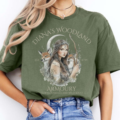 T-Shirt Diana's Woodland Armoury Mythology T-Shirt The Mystic Eden