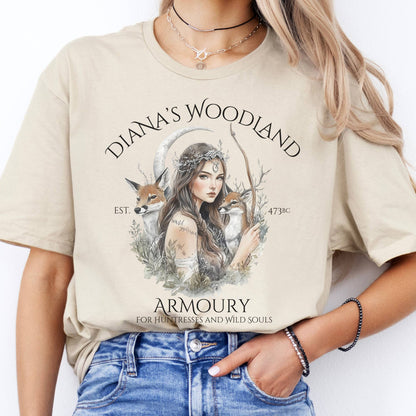 T-Shirt Diana's Woodland Armoury Mythology T-Shirt The Mystic Eden