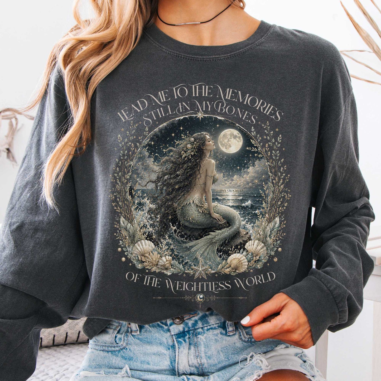 Long-sleeve Pepper / S A Mermaid's Memories Of The Weightless World Amy Crockett Long Sleeve The Mystic Eden