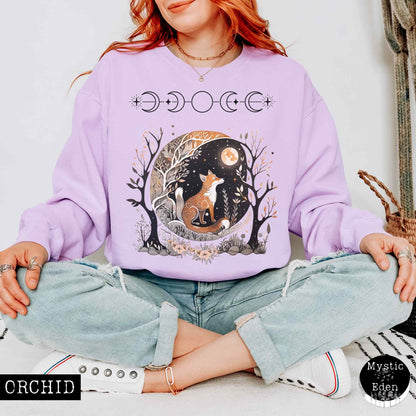 Vintage witchy goblincore fox sweatshirt