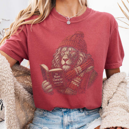 T-Shirt Crimson / S The Mane Character Literary Club Lion T-Shirt The Mystic Eden