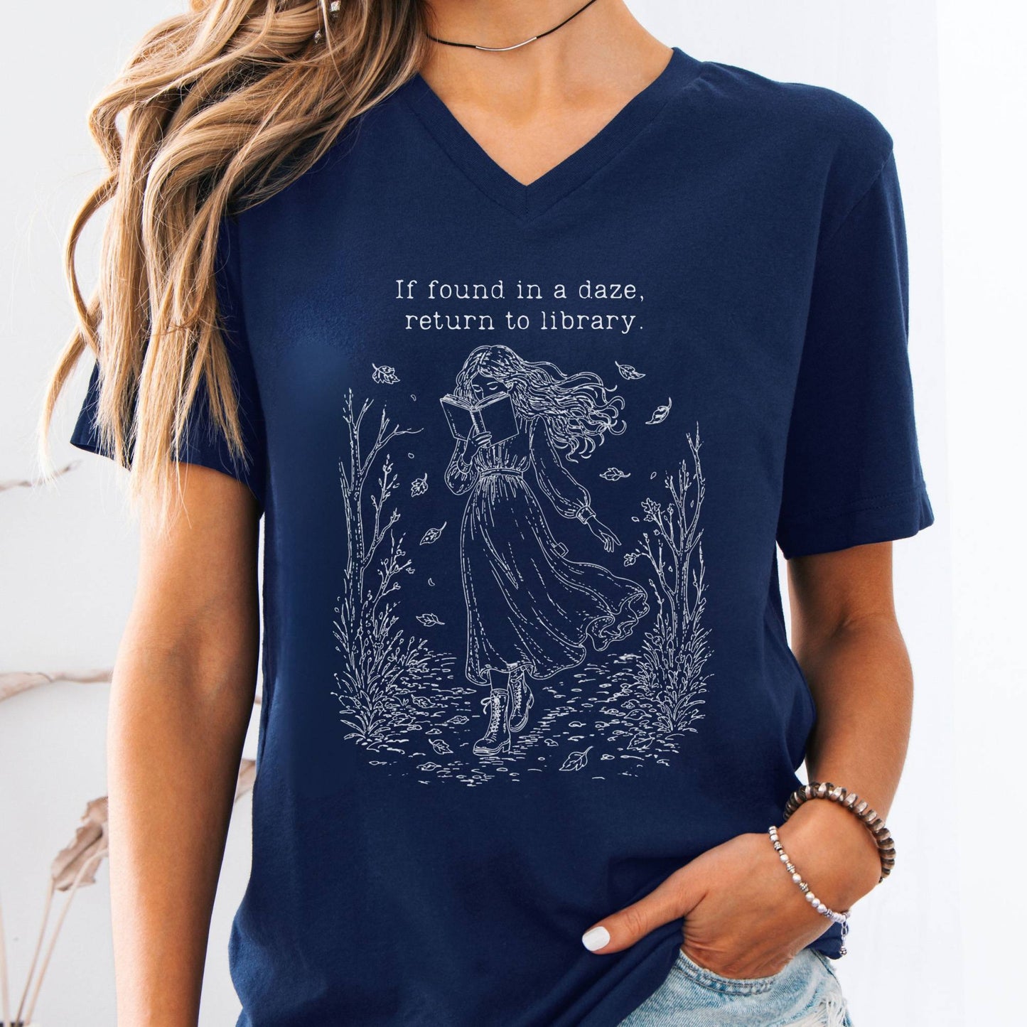 V-neck Navy / S Design 296 V-Neck The Mystic Eden