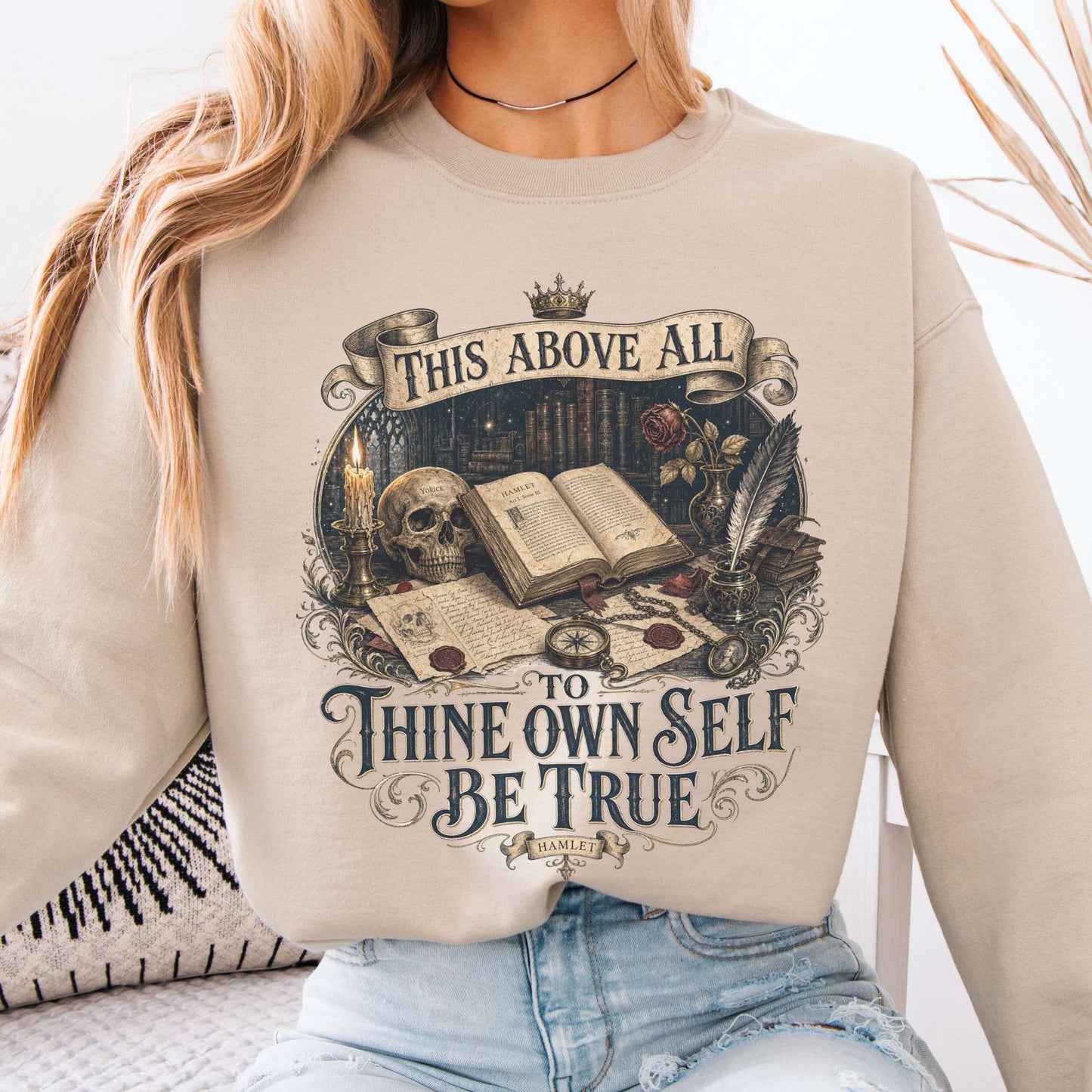 Sweatshirts Sand / S Design 338 Crewneck Sweatshirt The Mystic Eden