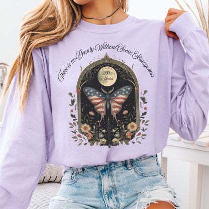 Long-sleeve Orchid / S There Is No Beauty Without Some Strangeness America 250 Long Sleeve The Mystic Eden