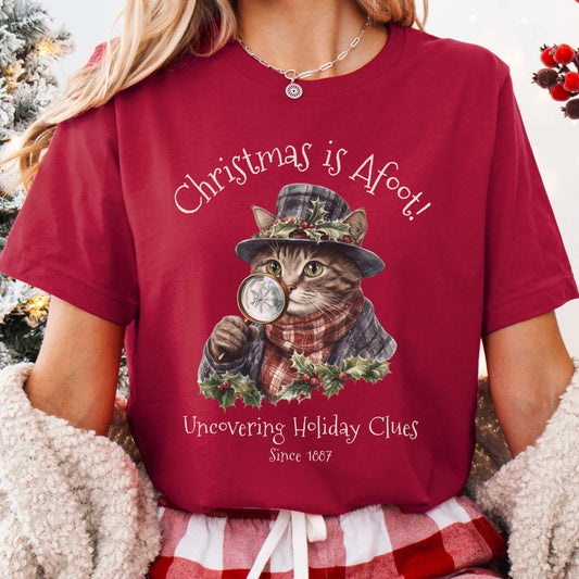 Christmas is Afoot! Sherlock Holmes Christmas Tee