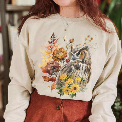 Vintage Owl Cottagecore Sweatshirt