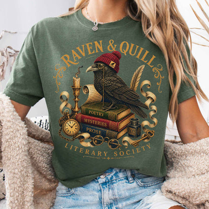 T-Shirt Moss / S Raven & Quill Literary Society T-Shirt The Mystic Eden