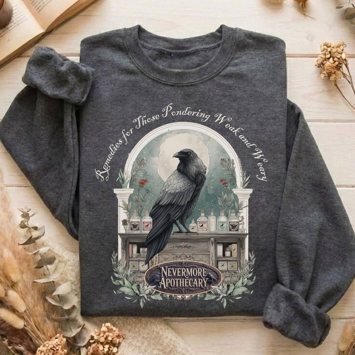 Sweatshirt Dark Heather / S Design 238 Crewneck Sweatshirt The Mystic Eden