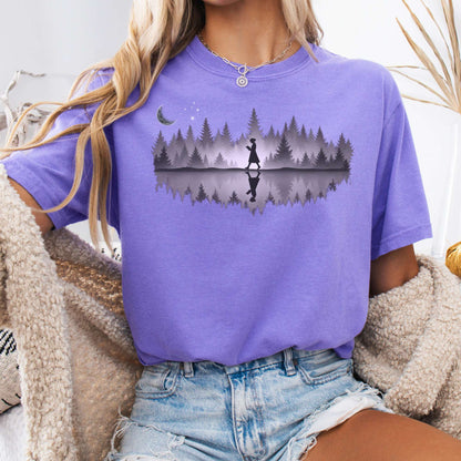 T-Shirt Violet / S Midnight Reader Reflection T-Shirt The Mystic Eden