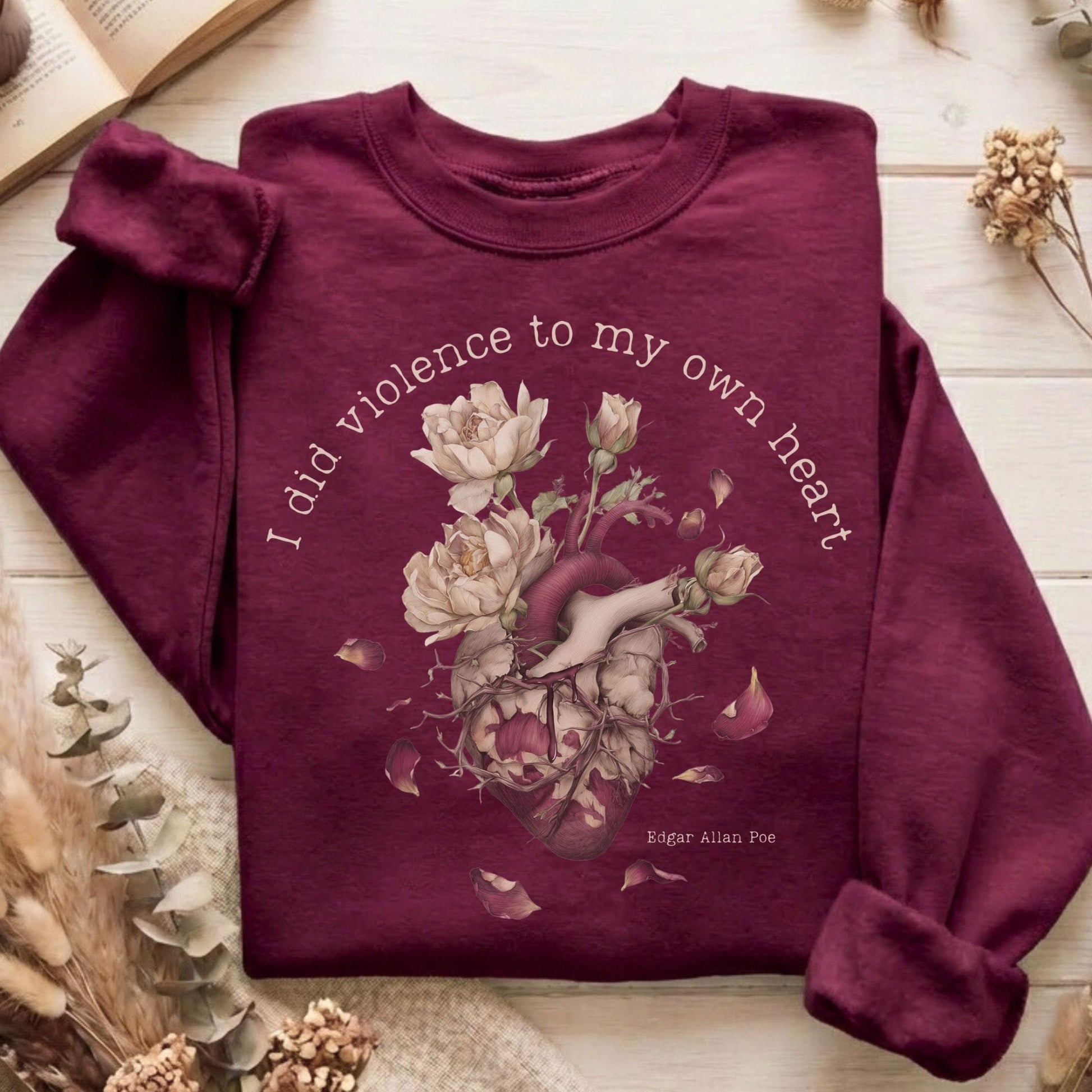 Sweatshirt Maroon / S Design 252 Crewneck Sweatshirt The Mystic Eden