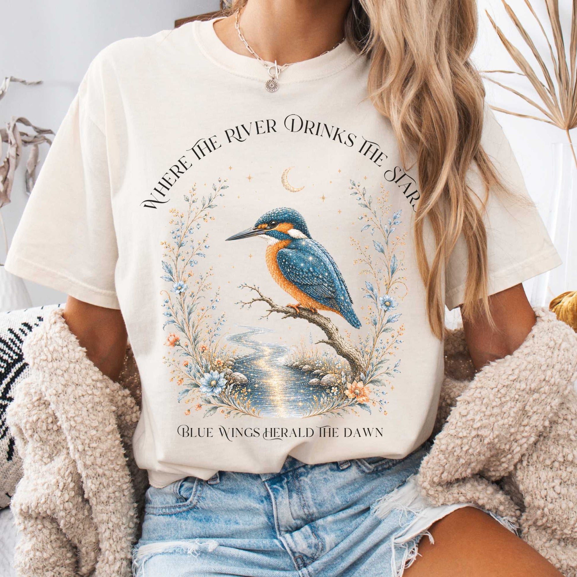T-Shirt Ivory / S Where the River Drinks the Stars T-Shirt The Mystic Eden