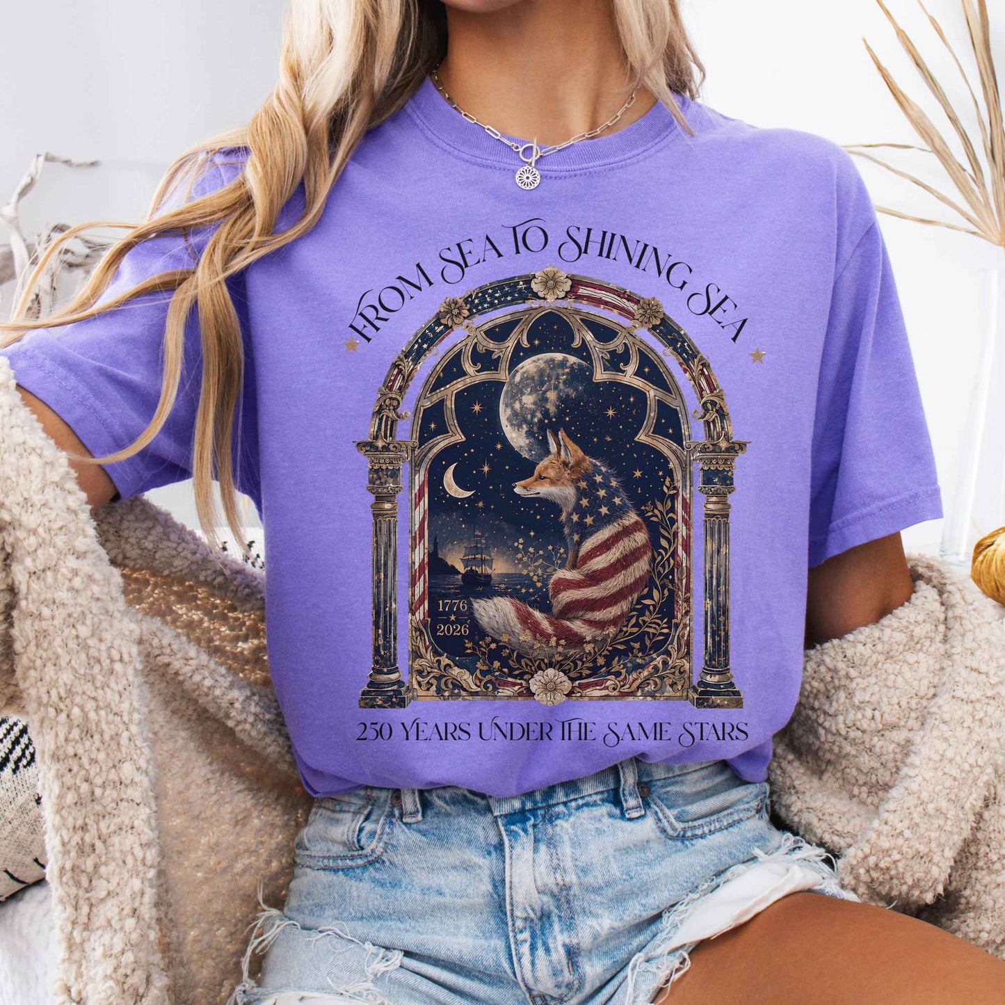 T-Shirt Violet / S 250 Years Under the Same Stars T-Shirt The Mystic Eden