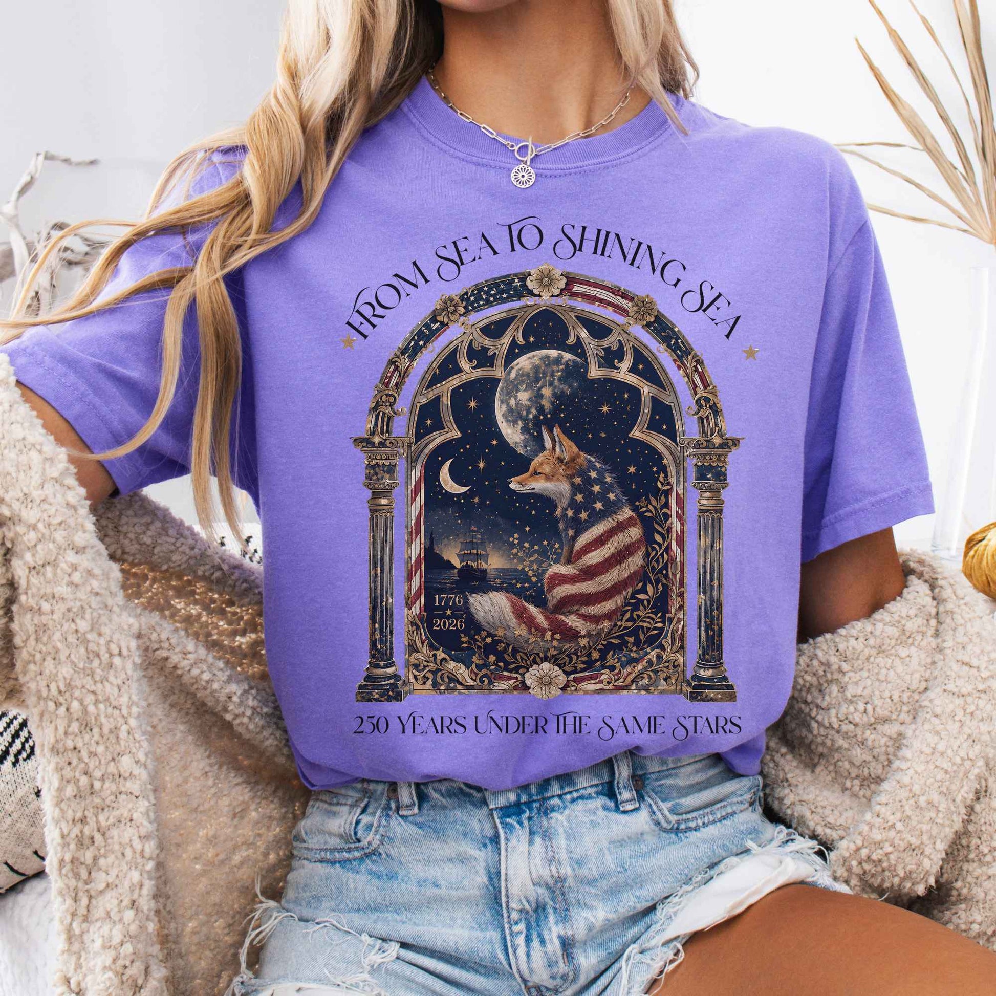 T-Shirt Violet / S 250 Years Under the Same Stars T-Shirt The Mystic Eden