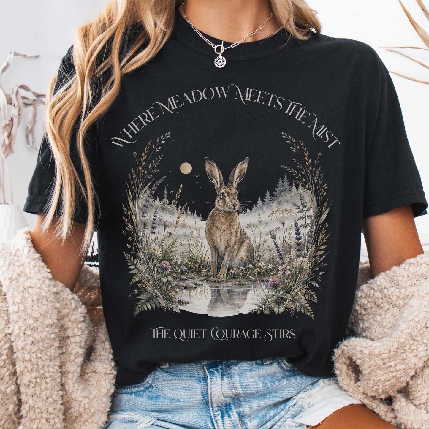 T-Shirt Black / S Where Meadow Meets the Mist T-Shirt The Mystic Eden