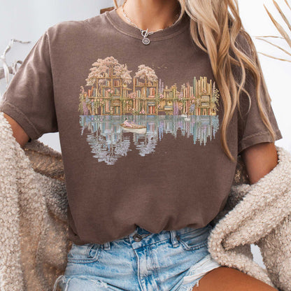 T-Shirt Espresso / S The Floating Library T-Shirt The Mystic Eden