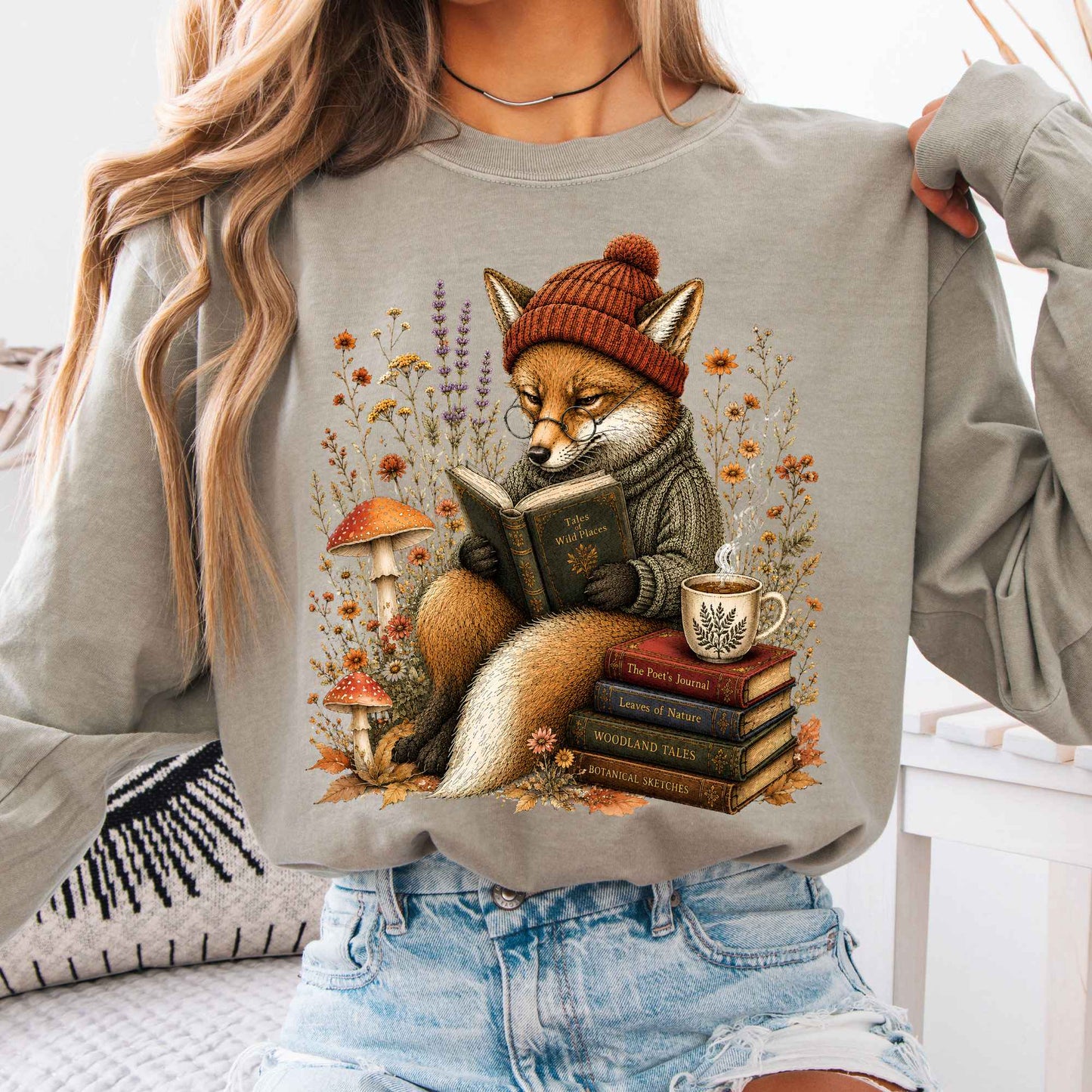 Long-sleeve Sandstone / S The Woodland Reader Fox Long Sleeve The Mystic Eden