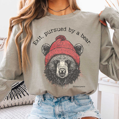 Long-sleeve Sandstone / S Exit, Pursued by a Bear Shakespeare Long Sleeve The Mystic Eden