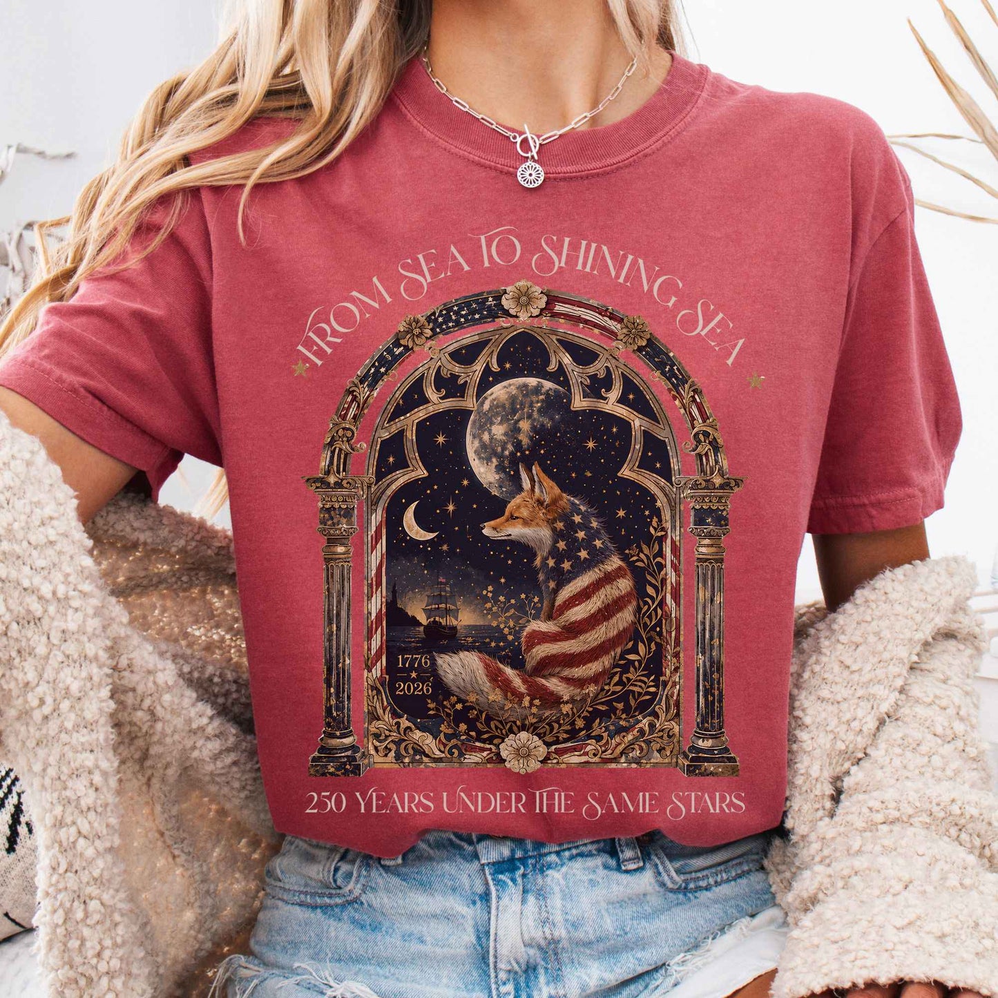 T-Shirt Crimson / S 250 Years Under the Same Stars T-Shirt The Mystic Eden
