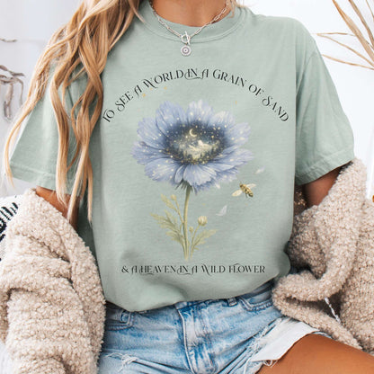 T-Shirt Bay / S Heaven in a Wildflower William Blake T-Shirt The Mystic Eden