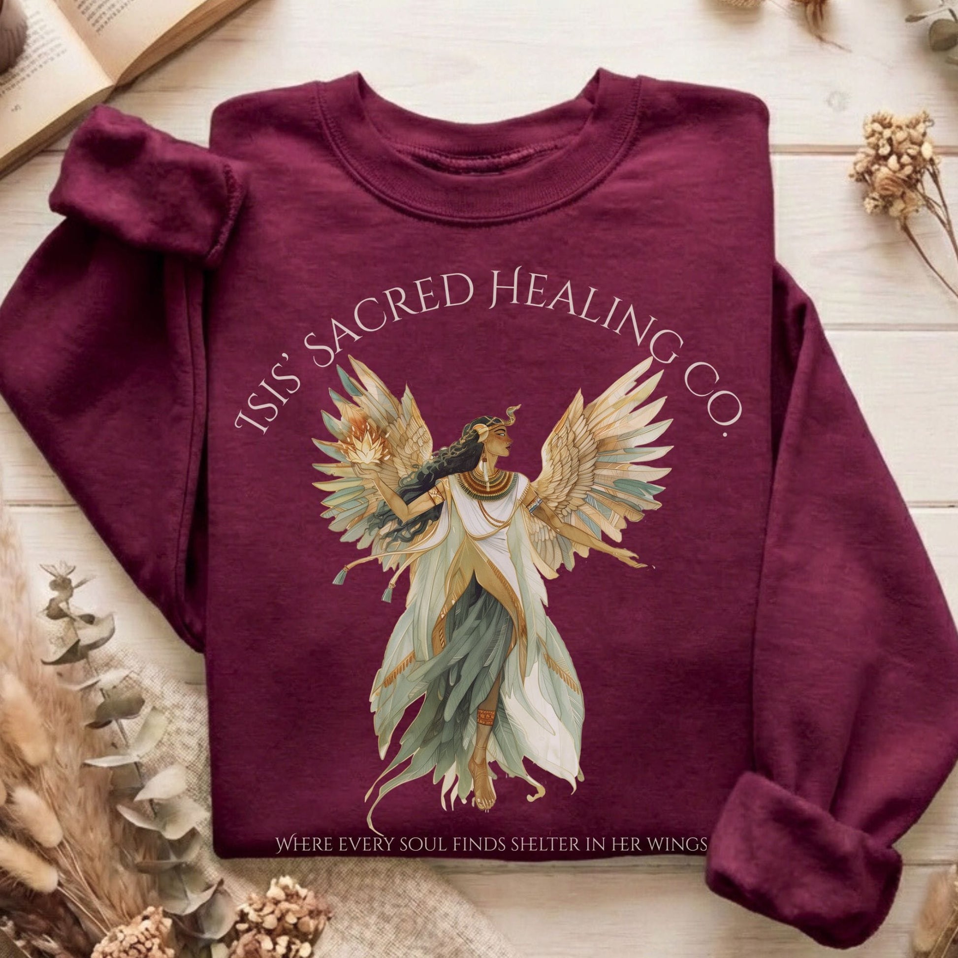 Sweatshirts Maroon / S Design 263 Crewneck Sweatshirt The Mystic Eden