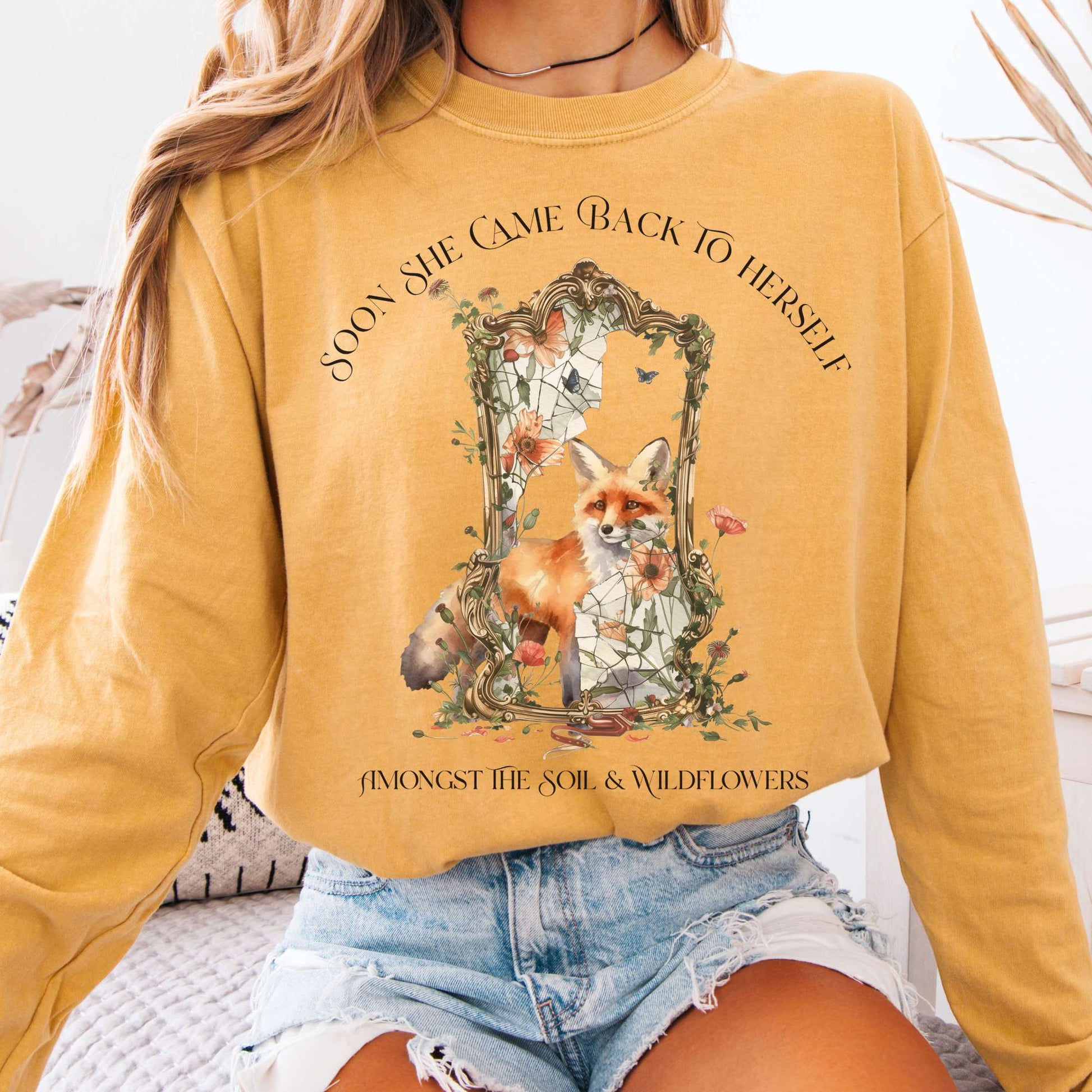 Long-sleeve Mustard / S Soon She Came Back to Herself  Long Sleeve The Mystic Eden