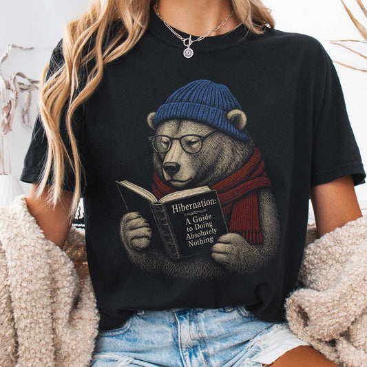 T-Shirt Black / S Hibernation Guide Bear T-Shirt The Mystic Eden