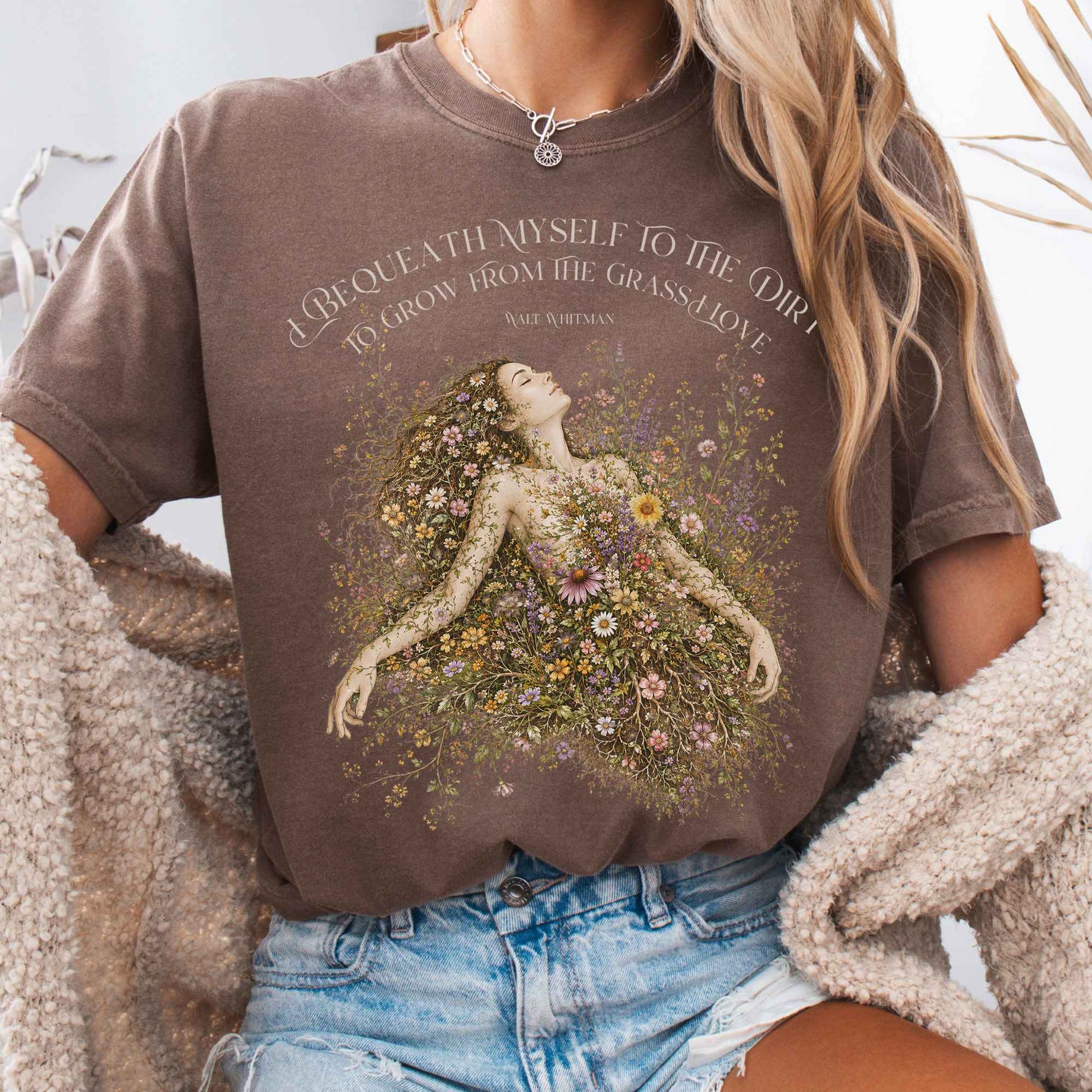 T-Shirt Espresso / S I Bequeath Myself to the Dirt Walt Whitman T-Shirt The Mystic Eden