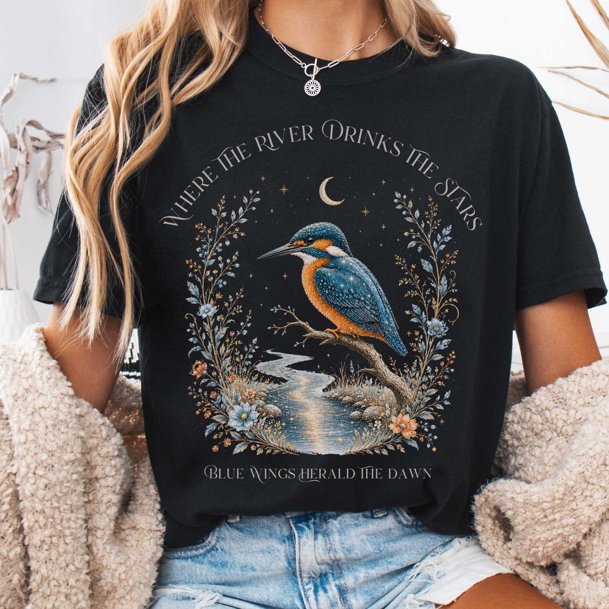 T-Shirt Black / S Where the River Drinks the Stars T-Shirt The Mystic Eden