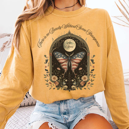 Long-sleeve Mustard / S There Is No Beauty Without Some Strangeness America 250 Long Sleeve The Mystic Eden