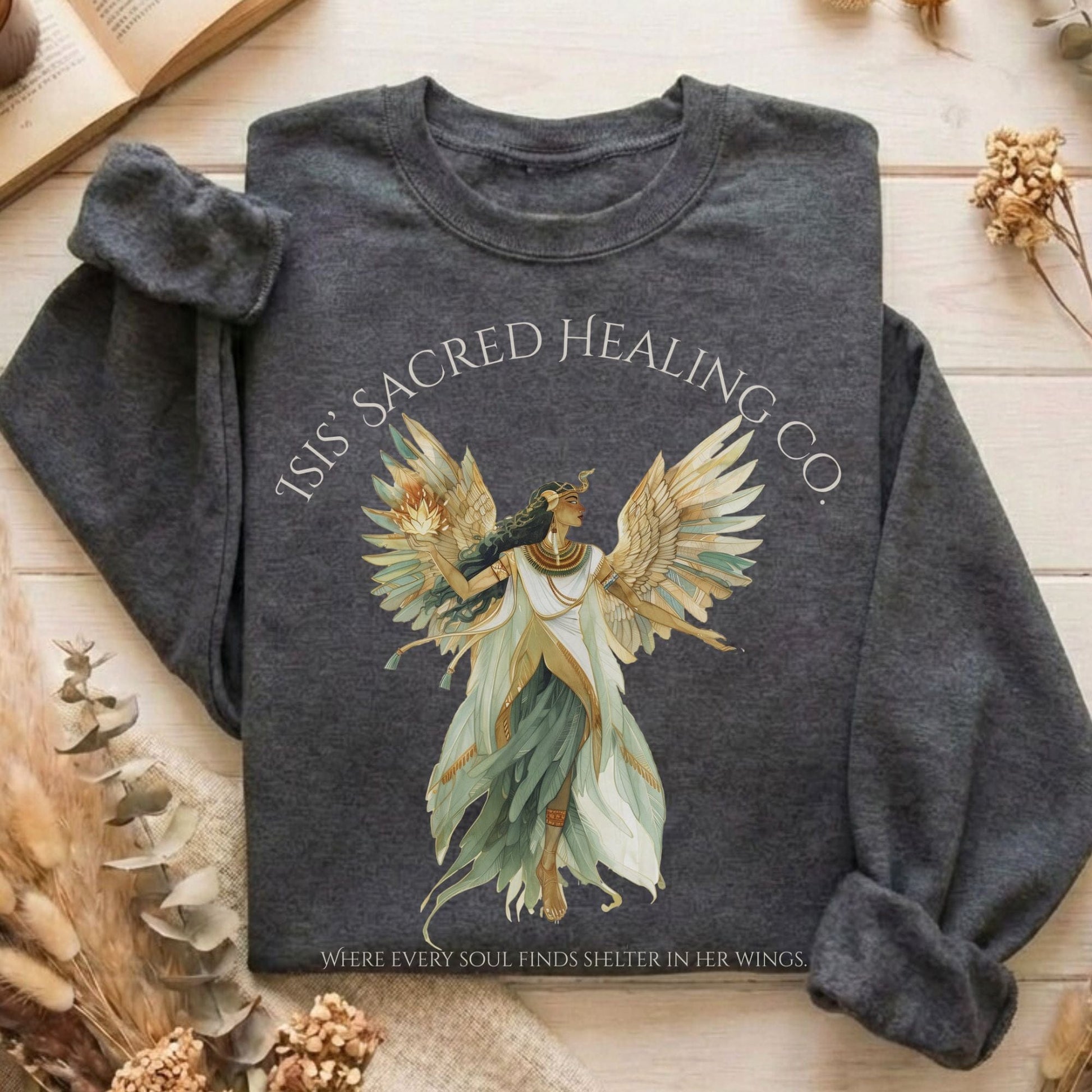 Sweatshirts Dark Heather / S Design 263 Crewneck Sweatshirt The Mystic Eden