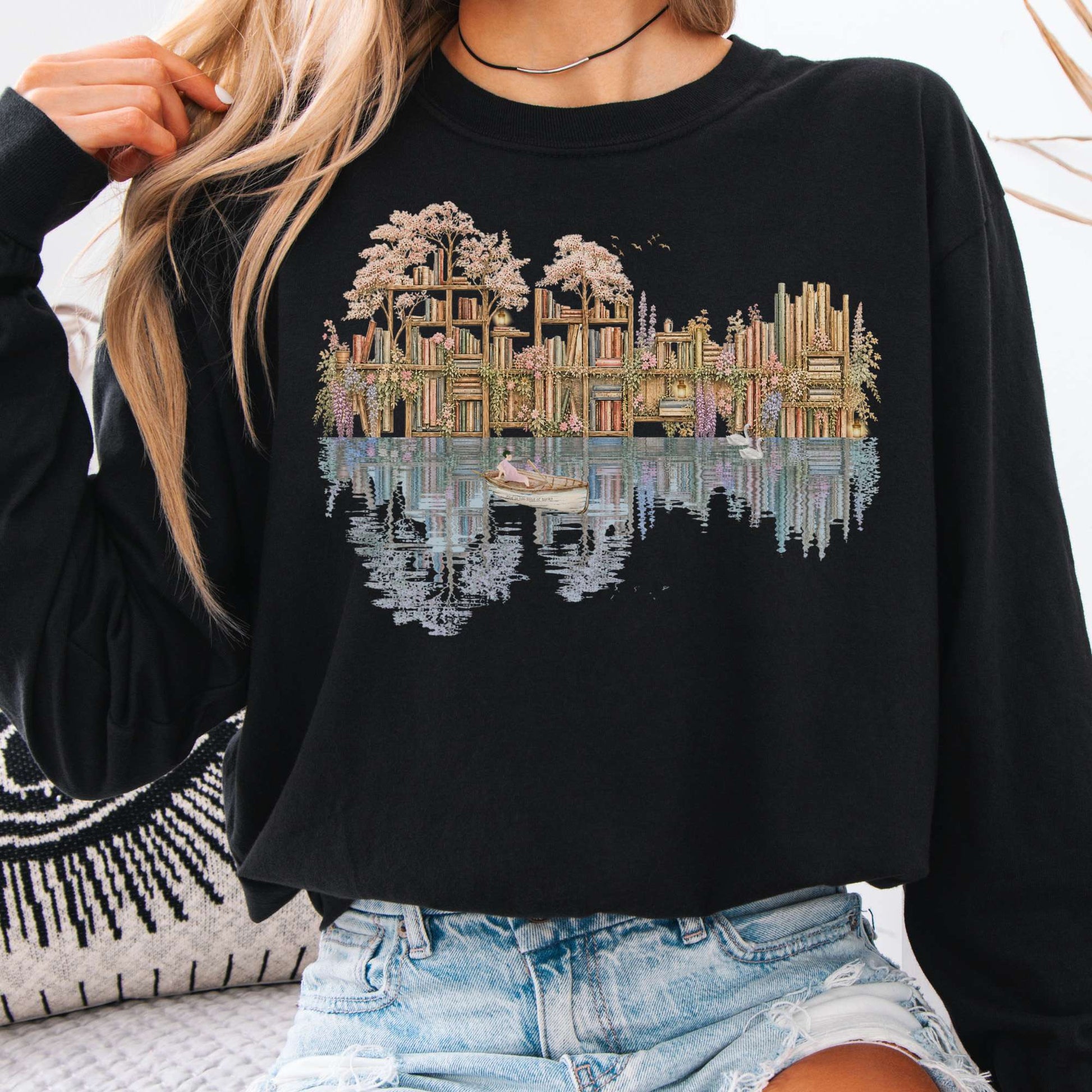 Long-sleeve Black / S The Floating Library Long Sleeve The Mystic Eden