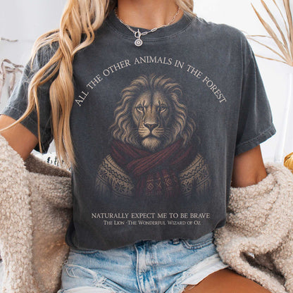 T-Shirt Pepper / S All the Other Animals in the Forest Lion Oz T-Shirt The Mystic Eden