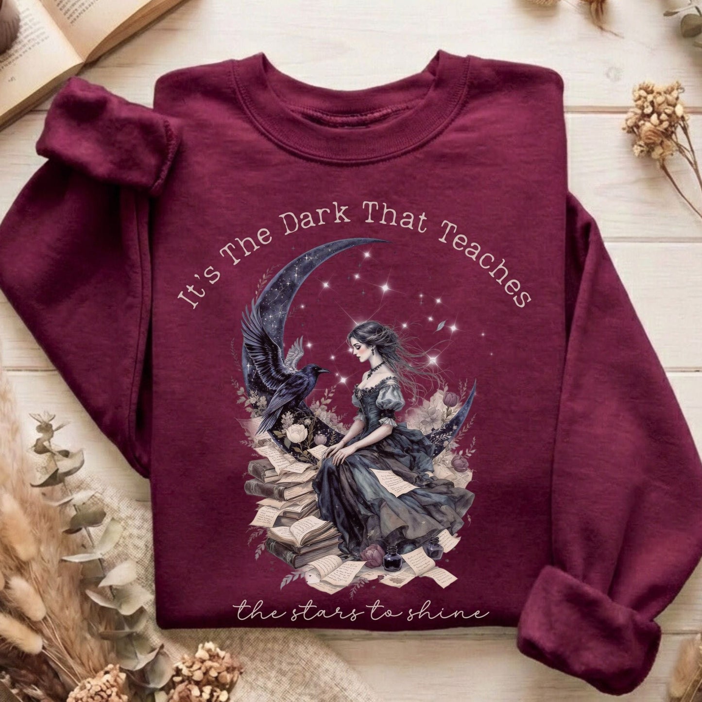 Sweatshirt Maroon / S Design 254 Crewneck Sweatshirt The Mystic Eden
