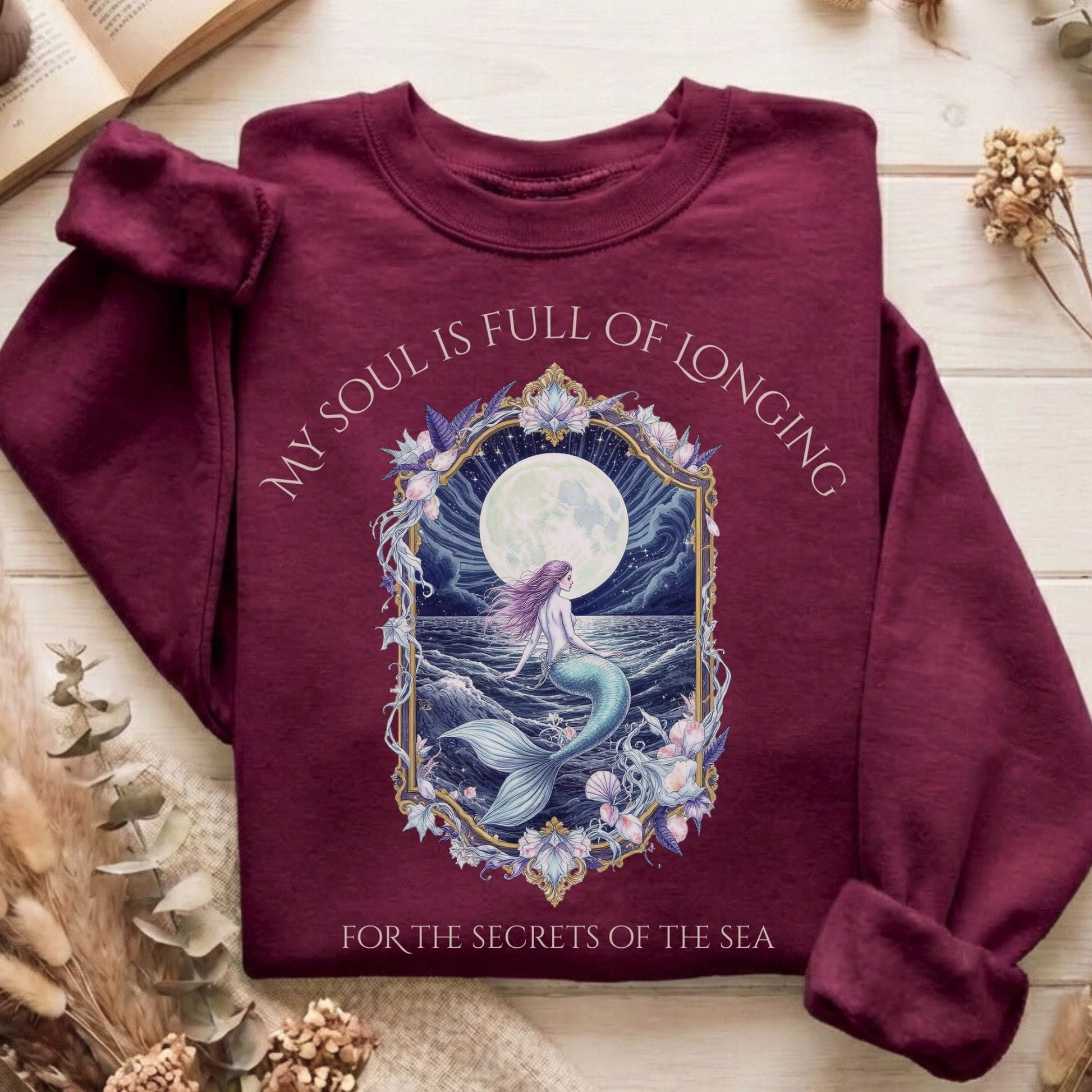 Sweatshirt Maroon / S Design 269 Crewneck Sweatshirt The Mystic Eden