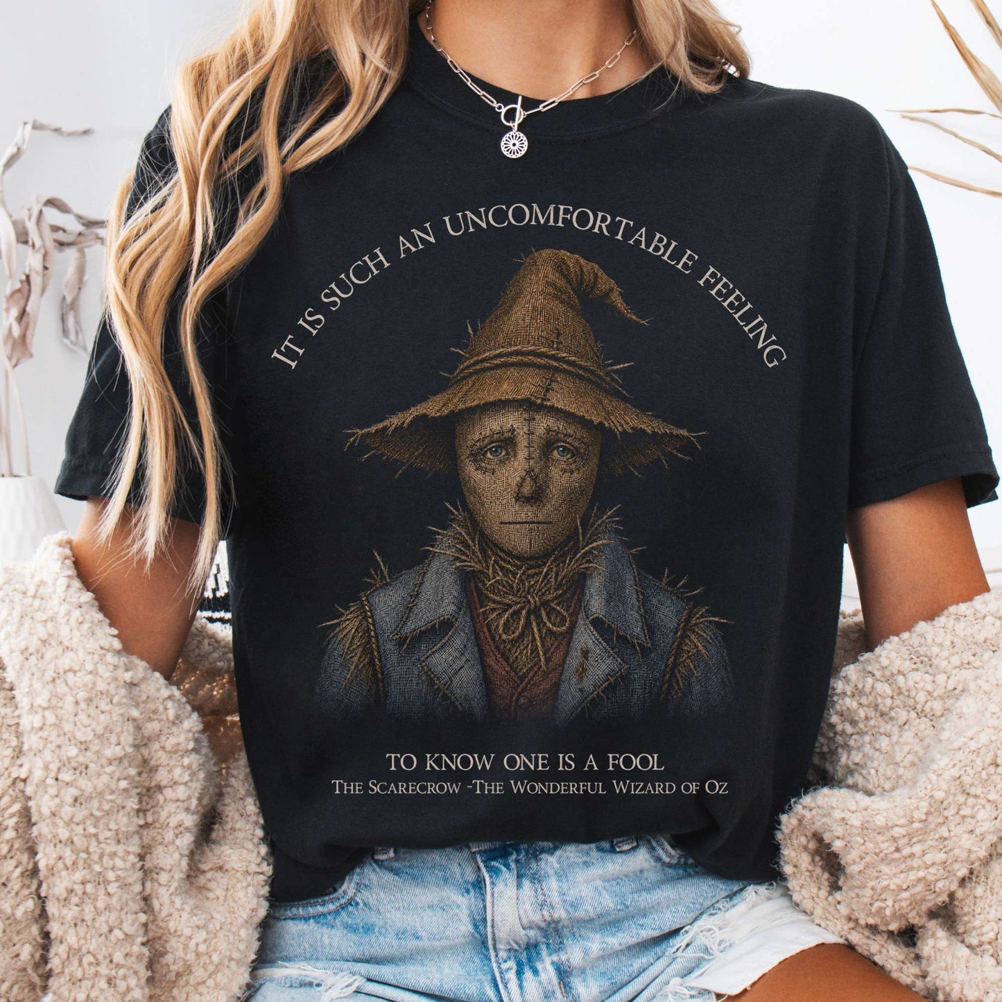T-Shirt Black / S It Is Such an Uncomfortable Feeling Scarecrow T-Shirt The Mystic Eden