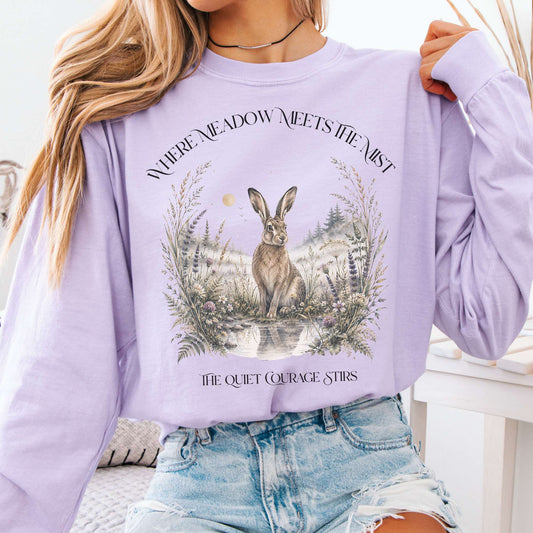 Long-sleeve Orchid / S Where Meadow Meets the Mist Long Sleeve The Mystic Eden