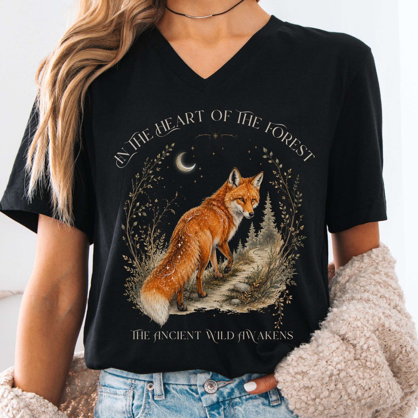 V-neck Black / S Design 310 V-Neck The Mystic Eden