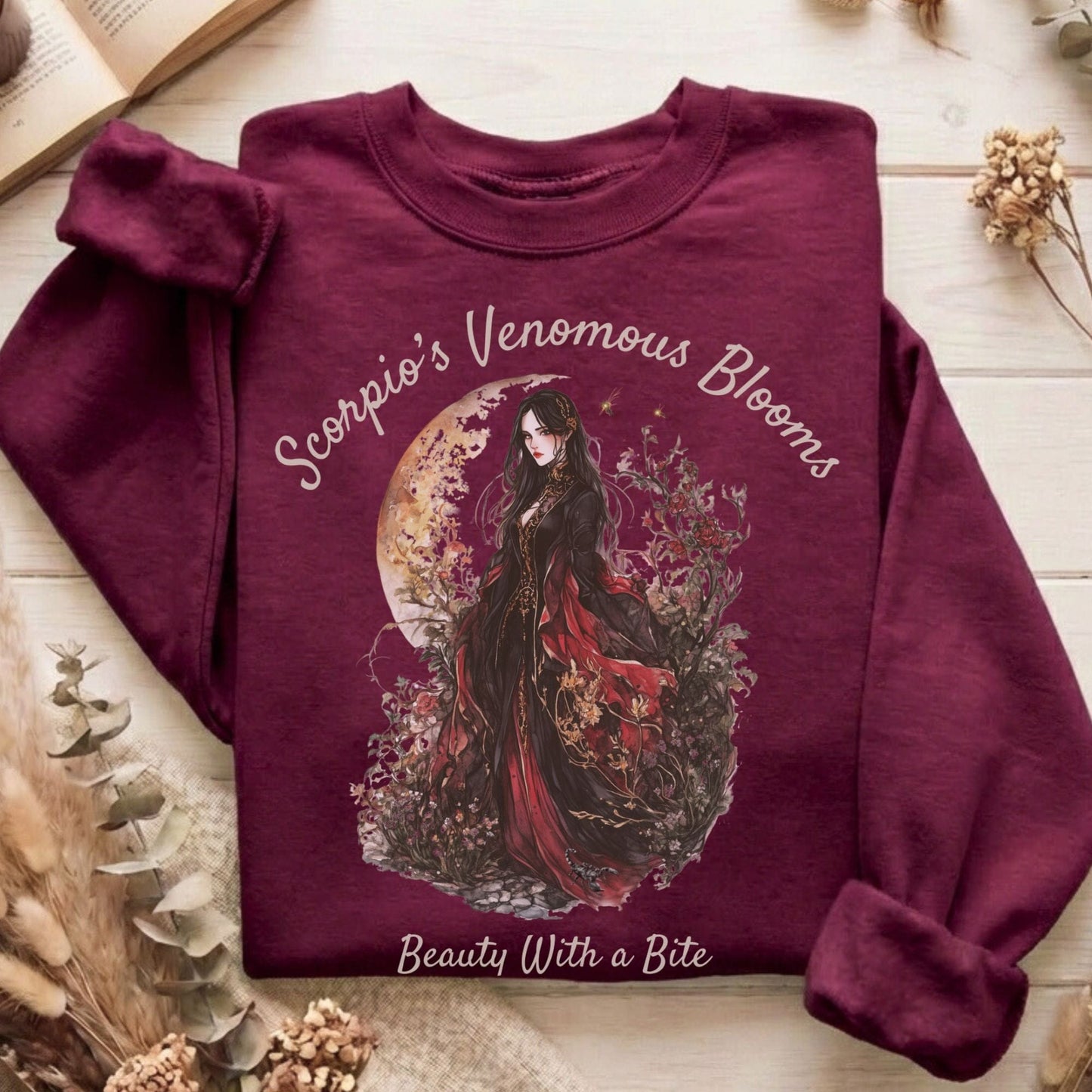Sweatshirt Maroon / S Design 157 Sweatshirt The Mystic Eden