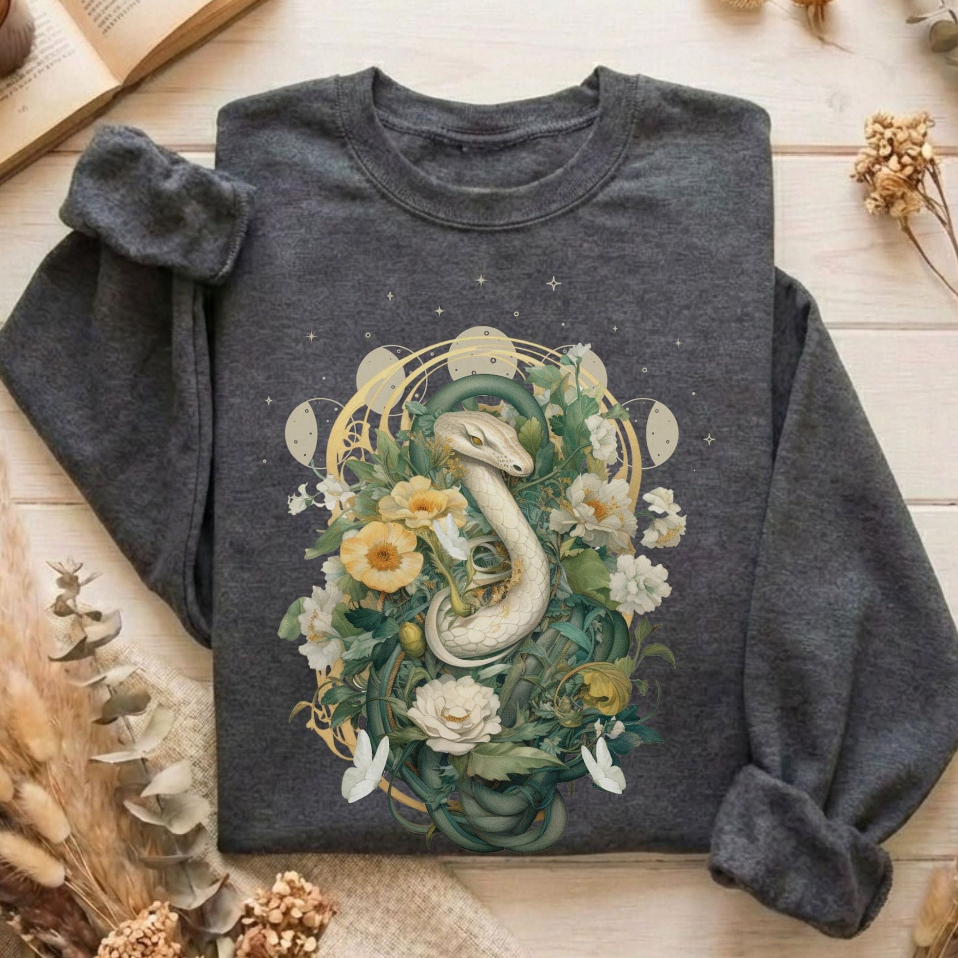Sweatshirt Dark Heather / S Design 45 Sweatshirt The Mystic Eden