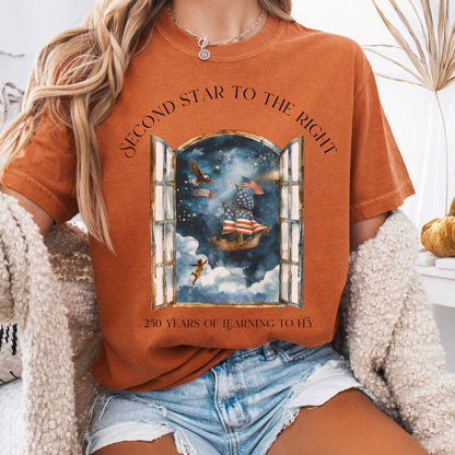 T-Shirt Yam / S Second Star to the Right America 250 Commemorative T-Shirt The Mystic Eden