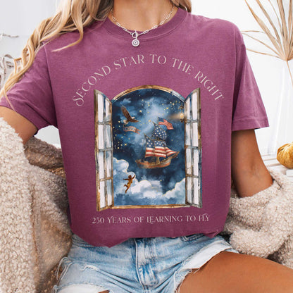 T-Shirt Berry / S Second Star to the Right America 250 Commemorative T-Shirt The Mystic Eden