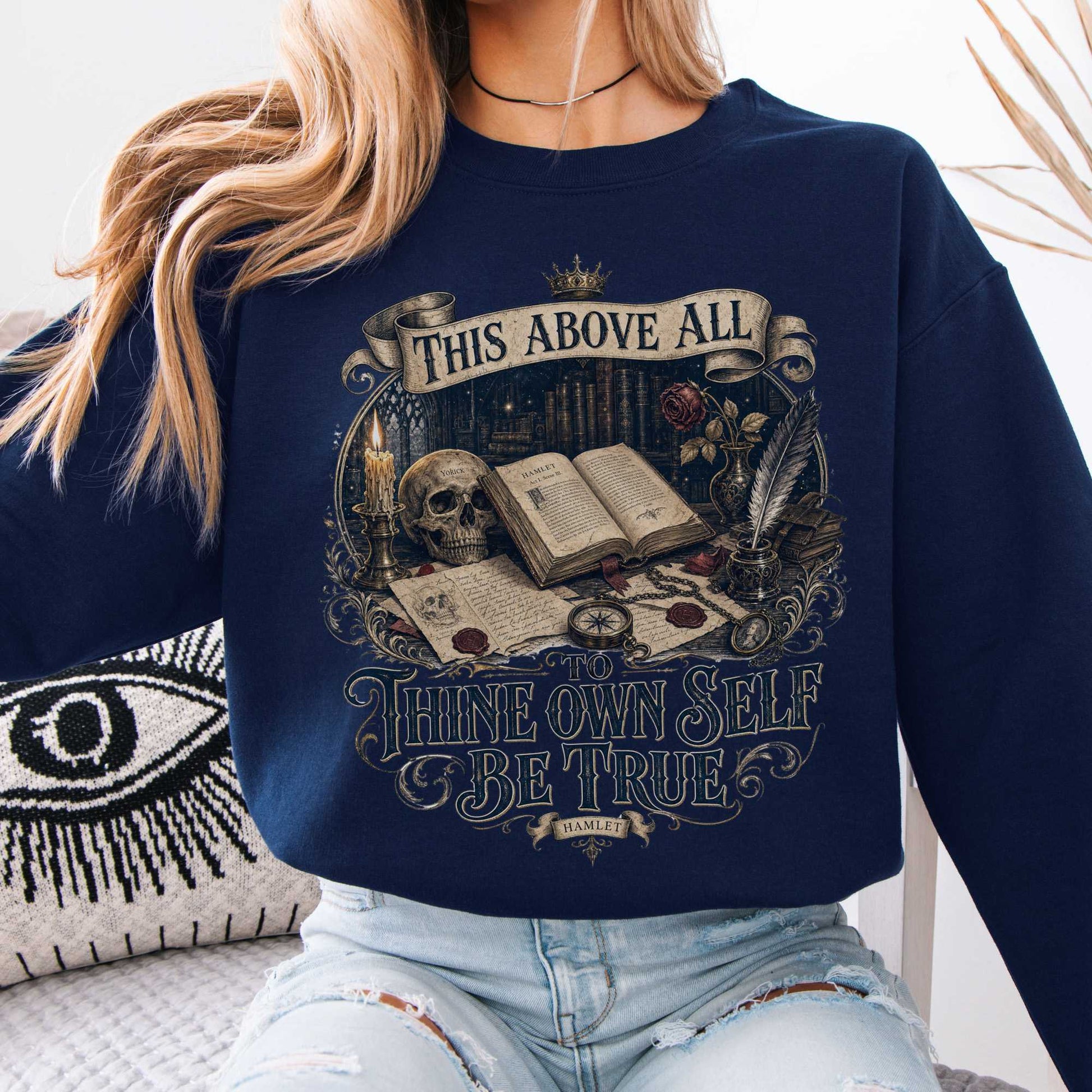 Sweatshirts Navy / S Design 338 Crewneck Sweatshirt The Mystic Eden