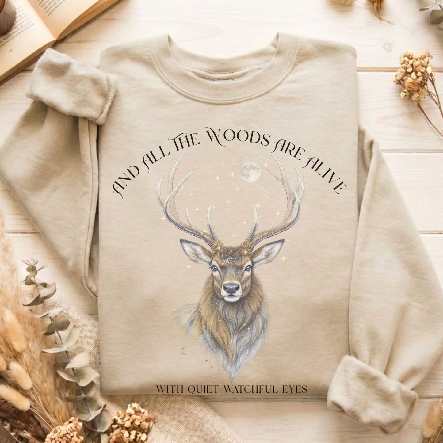 Sweatshirt Sand / S Design 282 Crewneck Sweatshirt The Mystic Eden